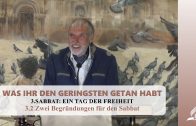3.2 Zwei Begründungen für den Sabbat – SABBAT: EIN TAG DER FREIHEIT | Pastor Mag. Kurt Piesslinger