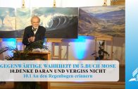 10.1 An den Regenbogen erinnern – DENKE DARAN UND VERGISS NICHT | Pastor Mag. Kurt Piesslinger